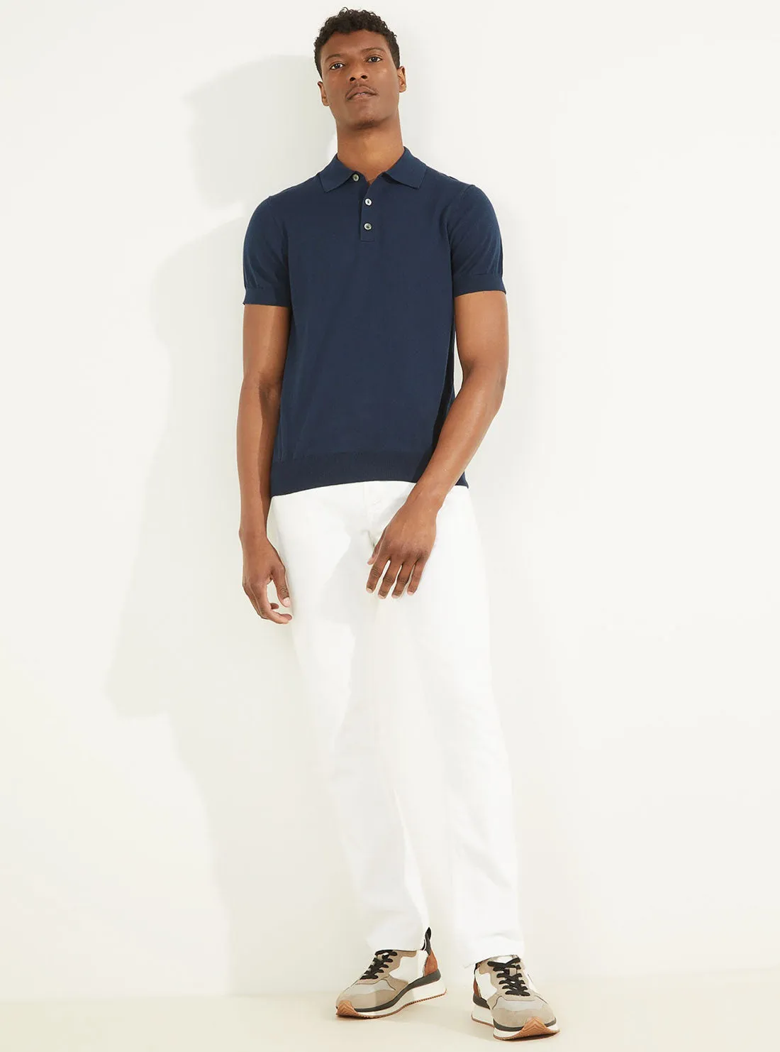 Silk Blue Bryan Polo T-Shirt Guess