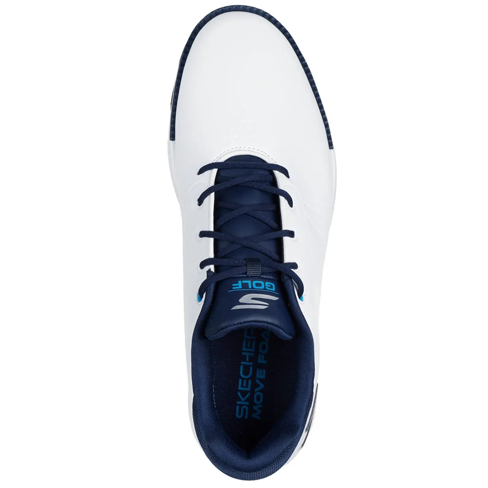 Skechers Go Golf Tempo Mens Spiked Waterproof Shoes - White/Navy