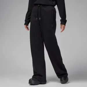 W AIR JORDAN FLIGHT FLEECE OPEN HEM PANTS "BLACK"