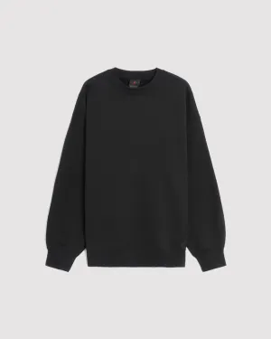 W FLIGHT FLEECE CREWNECK SWEATSHIRT "BLACK"