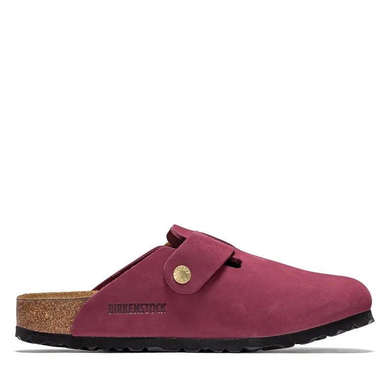 Women's Birkenstock Boston Big Buckle Nubuck - Berry Crush
