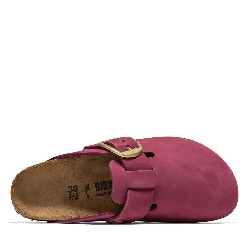 Women's Birkenstock Boston Big Buckle Nubuck - Berry Crush