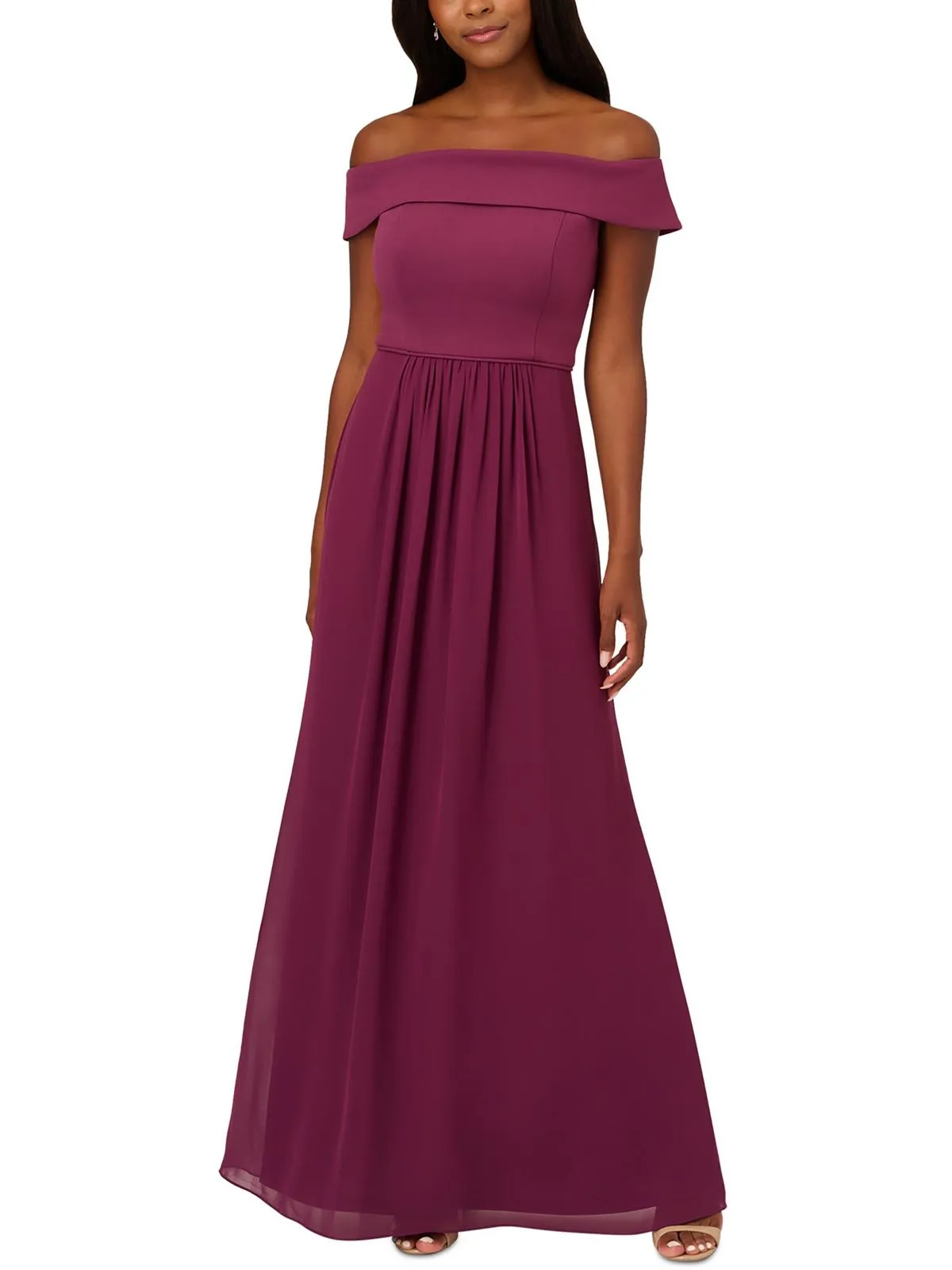 Womens Portrait Long Formal Dress