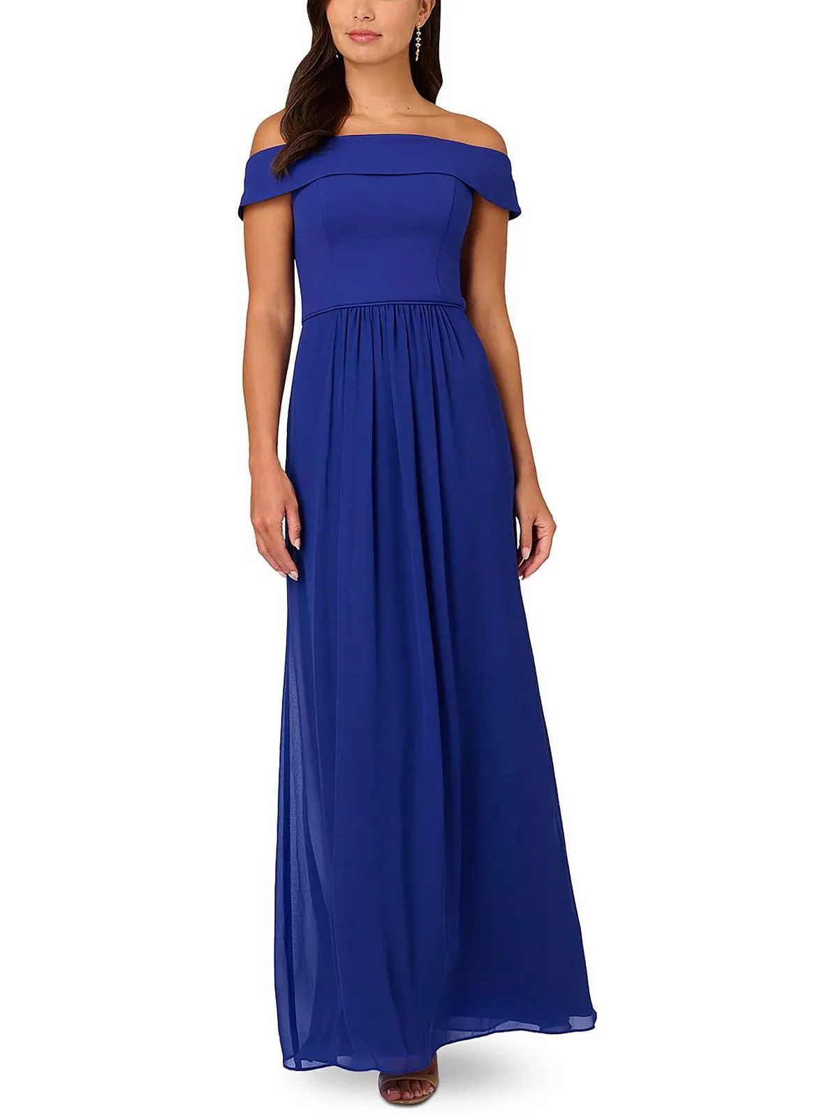Womens Portrait Long Formal Dress