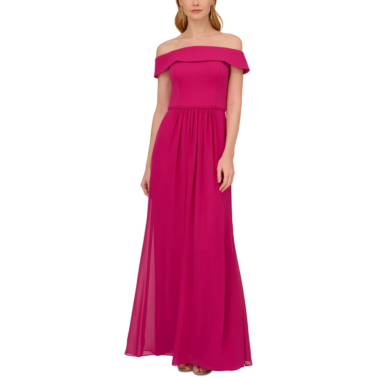 Womens Portrait Long Formal Dress