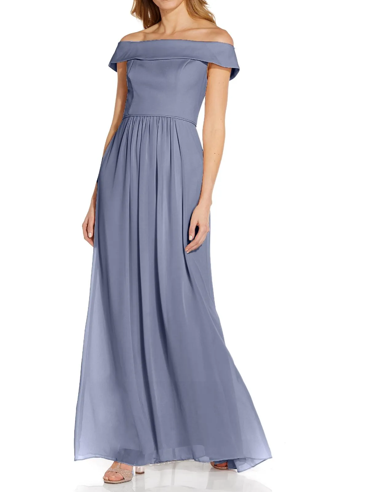 Womens Portrait Long Formal Dress